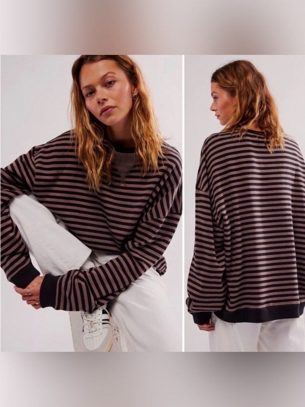 We The Free Oversized Crewneck Sweatshirt in Dusk